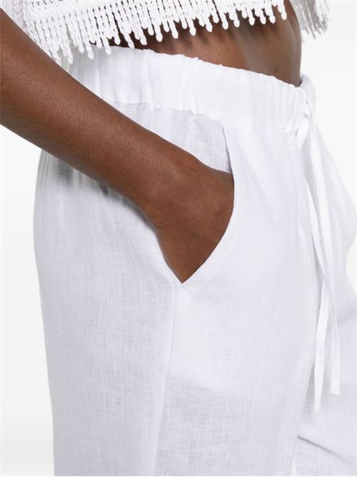 Pantalone donna Emme Marella infilato in lino bianco EMME Marella | SAUNA003